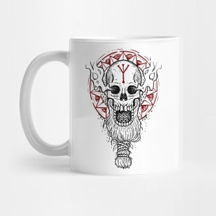 Viking skull with rune Mug